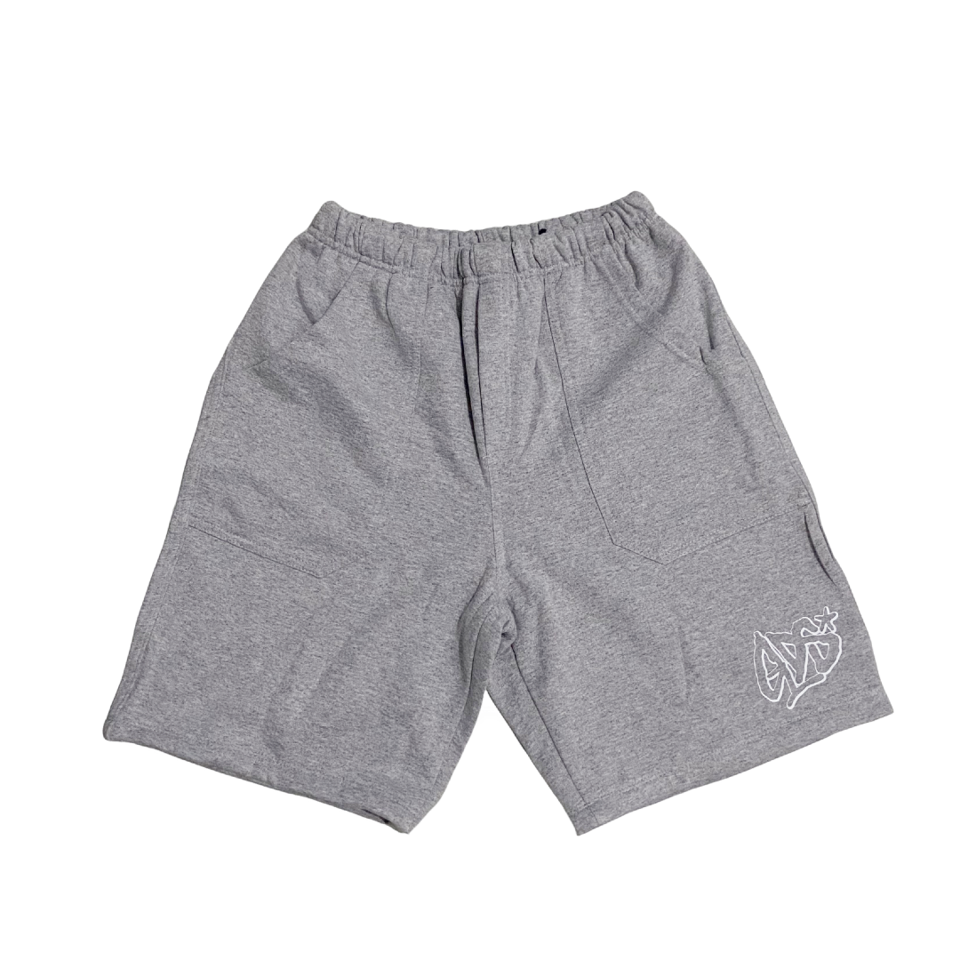 GREY GLIDSTAR LONG SWEAT SHORTS