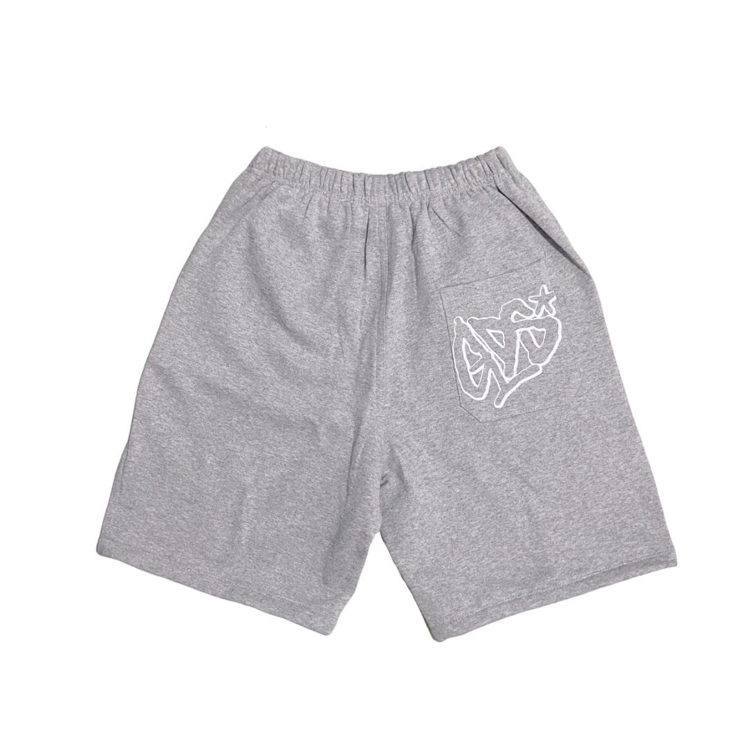 GREY GLIDSTAR LONG SWEAT SHORTS