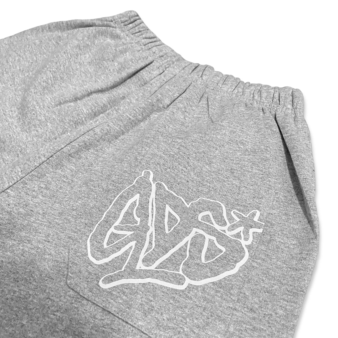 GREY GLIDSTAR LONG SWEAT SHORTS